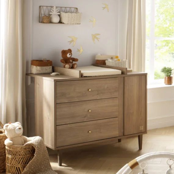 Plan À Langer Pour Commode 3 Tiroirs Et 1 Portes Marron