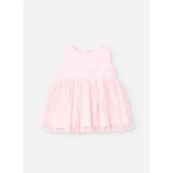 Robe Combinée Sans Manches Rose