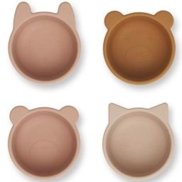 Lot de 4 mini bols en silicone Malene rose multi mix (8 cm)