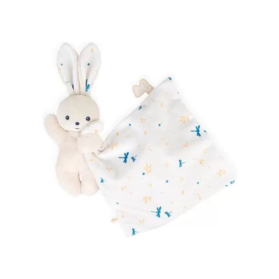 Doudou plat lapin blanc délicat