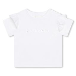 T-shirt manches volantées Fille Blanc