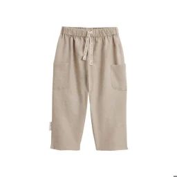 Pantalon En Lin Mélangé Moka Beige