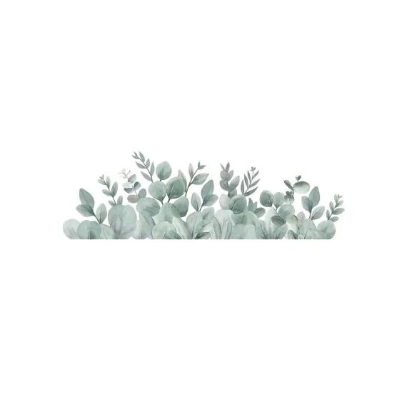 Grand sticker Greenery feuillages eucalyptus (80 x 25 cm)