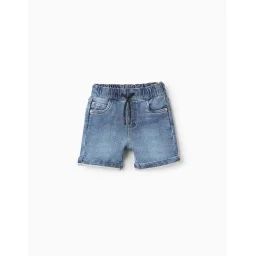 Short En Jean De Type Jogpant Bleu