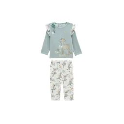 Pyjama Bébé 2 Pièces En Velours Alma Bleu