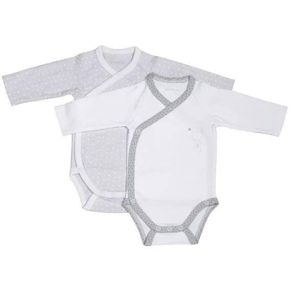 Bodies bébé à  manches longues Lot de 2 blanc