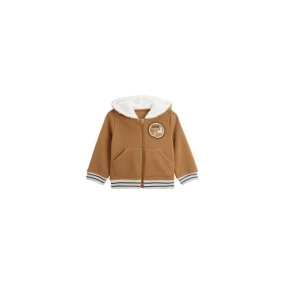Sweat-shirt À Capuche Bébé En Molleton Lamascotte Marron