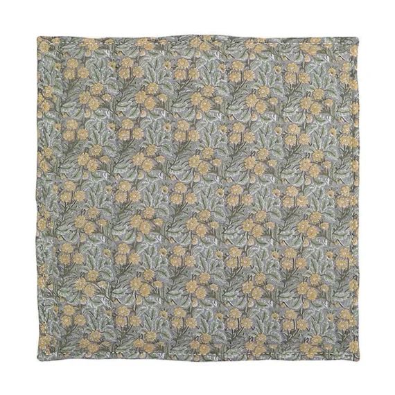 Tapis de repos bébé – FIDELIA – pur coton imprimé à la main vert