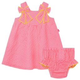 Ensemble robe et bloomer vichy Fille Rose
