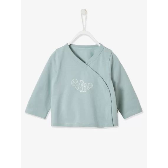 Brassière bébé naissance coton et élasthanne vert céladon