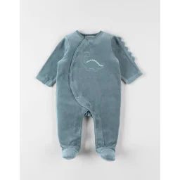 Pyjama En Velours Côtelé Dino Bleu