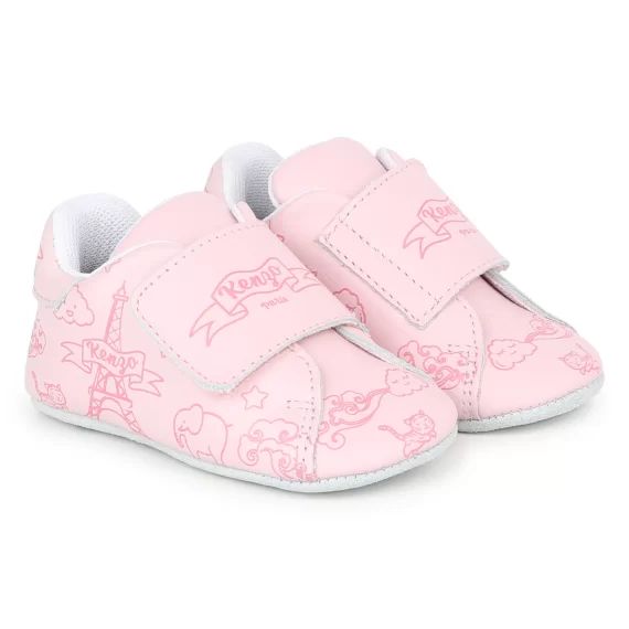 Chaussons en cuir avec scratch UNISEXE