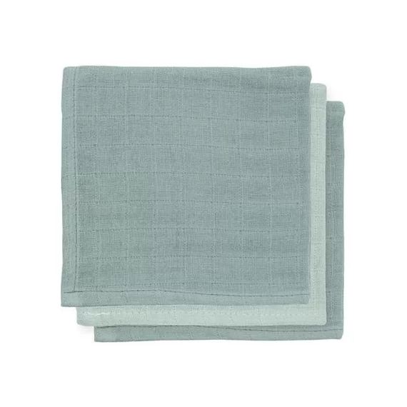 Lot de 3 mini langes en bambou Ash green vert (31 x 31 cm)