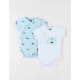 Set De 2 Bodies Léopard En Coton Blanc