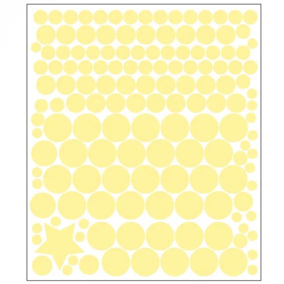 Stickers pastilles phosphorescentes (20 x 16 cm)