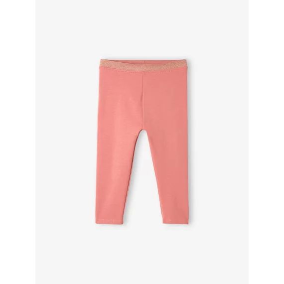 Legging bébé fille ceinture pailletée Oeko-Tex® vieux rose