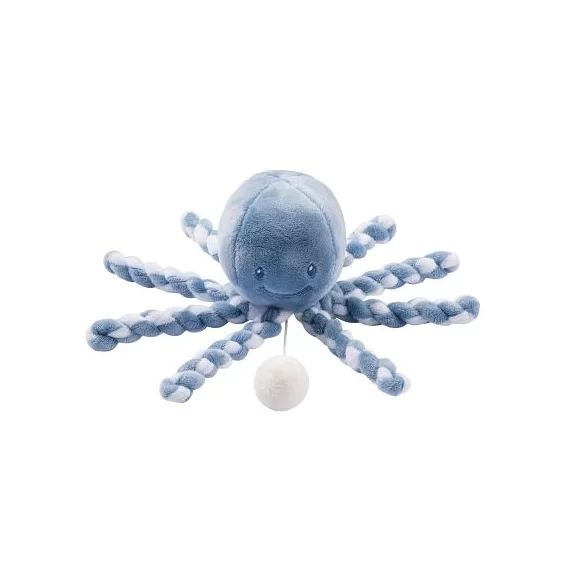 Peluche musicale pieuvre Lapidou bleu (28 cm)