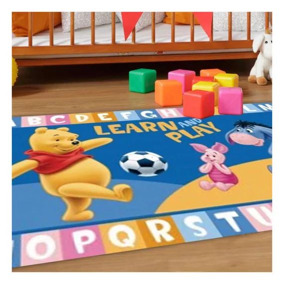 Tapis Enfant Winnie L&rsquo;ourson Bleu