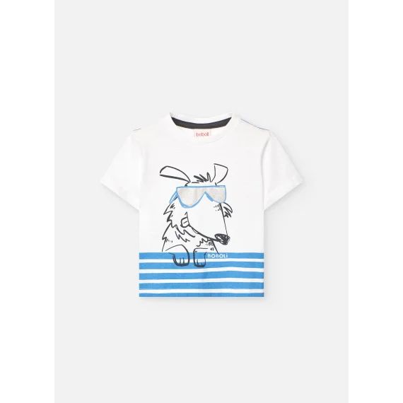 T-shirt Tricot Basic Blanc