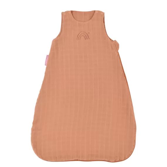 Gigoteuse été bébé gaze de coton unie Arc-en-ciel – terracotta
