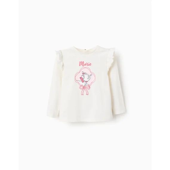 T-shirt En Coton À Volants Marie Blanc