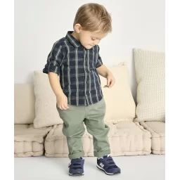 Le pantalon sarouel kaki avec cordon et boutons –  – Soldes