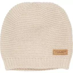 Bonnet de naissance tricoté Sable