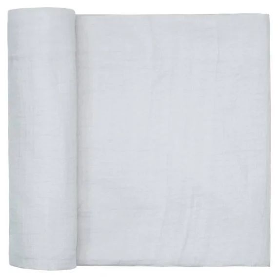 Maxi Lange En Double Gaze À Carreaux 120 X 120 Cm Gris Clair Gris
