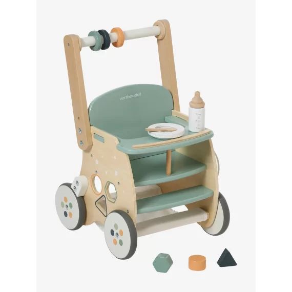 Chariot de marche poussette en bois FSC® vert