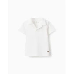 T-shirt En Piqué De Coton Blanc