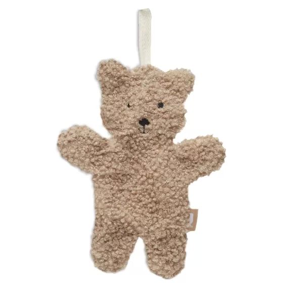 Attache tétine ours en sherpa marron –  – Soldes