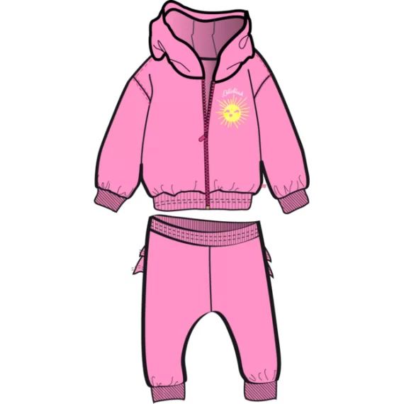Ensemble jogging molleton Fille Rose