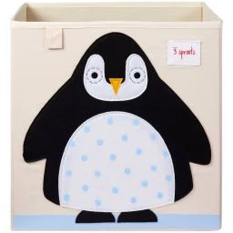 Cube De Rangement Pingouin Noir