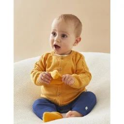 Cardigan En Tricot Jaune