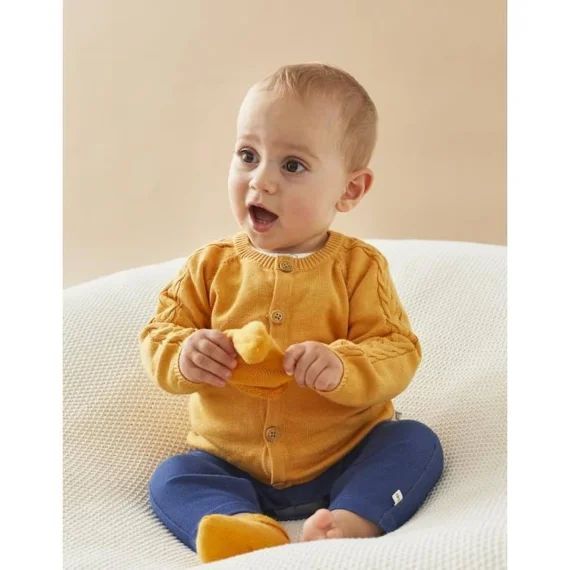 Cardigan En Tricot Jaune