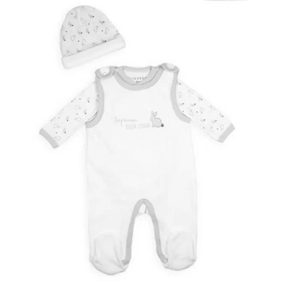 Trousseau De Naissance Trois Kilos Sept – Blanc 3 Mois Blanc