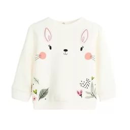 Ensemble Sweat Et Pantalon Avec Headband Bébé Fille En Molleton Happy Bunny Vert