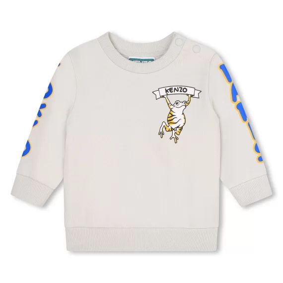 Sweat-shirt en molleton gratté Garçon Beige