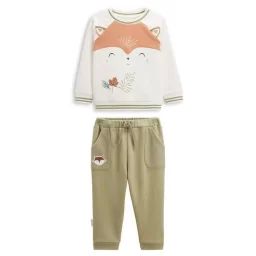 Ensemble En Molleton Sweat Et Pantalon Bébé Garçon Montreal Blanc
