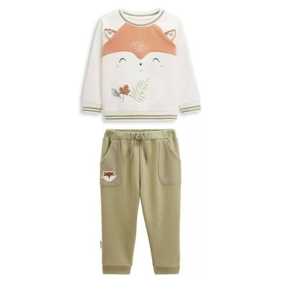 Ensemble En Molleton Sweat Et Pantalon Bébé Garçon Montreal Blanc