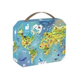 Puzzle Monde 100 Pcs Bleu