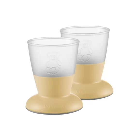 Verre pour Bébé, lot de 2 – Jaune pastel