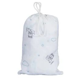 SAUTHON Lot de 2 draps housse coton bio Lazare blanc
