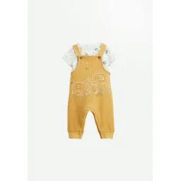 Ensemble Salopette Bébé Et T-shirt Hawaiki Ocre