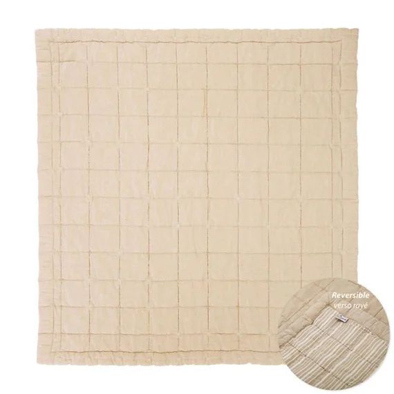 Couverture de repos bébé réversible – ANNA CARAMEL S – Nattiot jaune