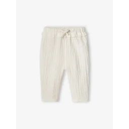 Pantalon en gaze de coton bébé écru