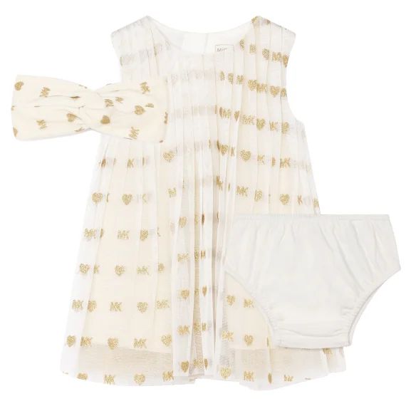 Robe plissée sans manche Fille Blanc