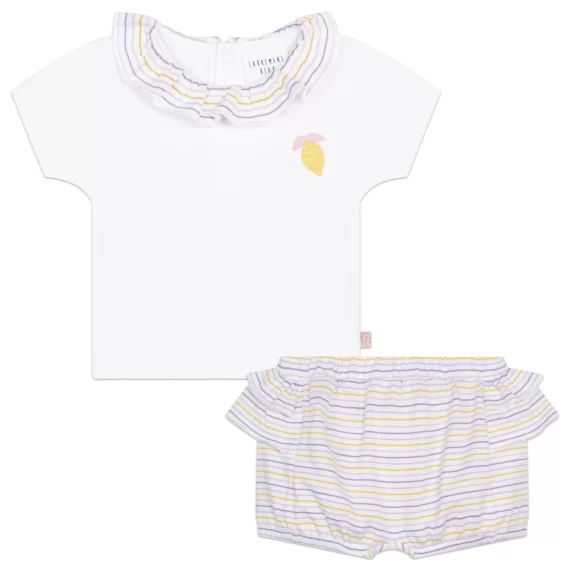 Ensemble T-shirt et short Fille Blanc
