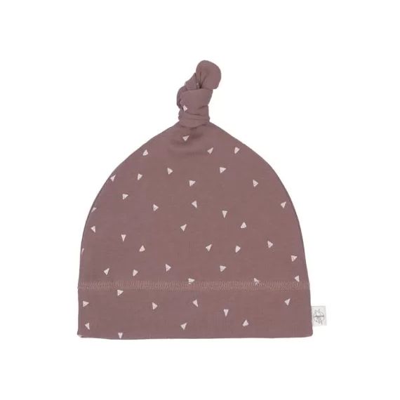 Bonnet en coton bio Cozy Colors triangle cannelle (7-12 mois)