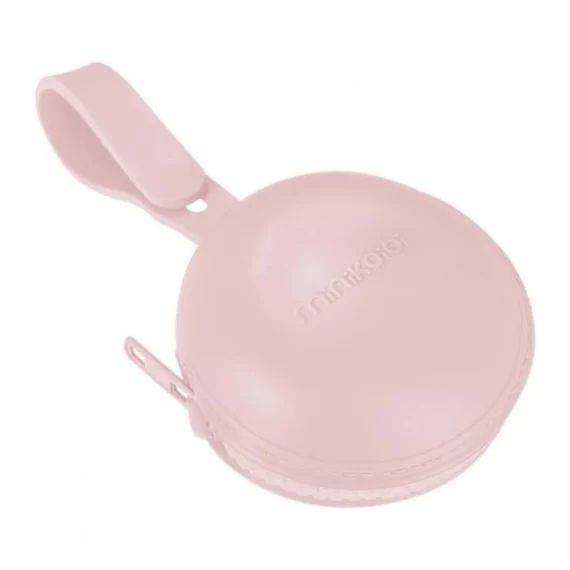 Range sucette zippé en silicone – Rose rose